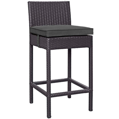Modway Outlet Convene Outdoor Patio Fabric Bar Stool by Modway  Outdoor Furniture Furniture Espresso Charcoal - EEI-1006-EXP-CHA