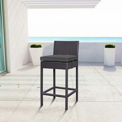 Modway Outlet Convene Outdoor Patio Fabric Bar Stool by Modway  Outdoor Furniture Furniture Espresso Charcoal - EEI-1006-EXP-CHA