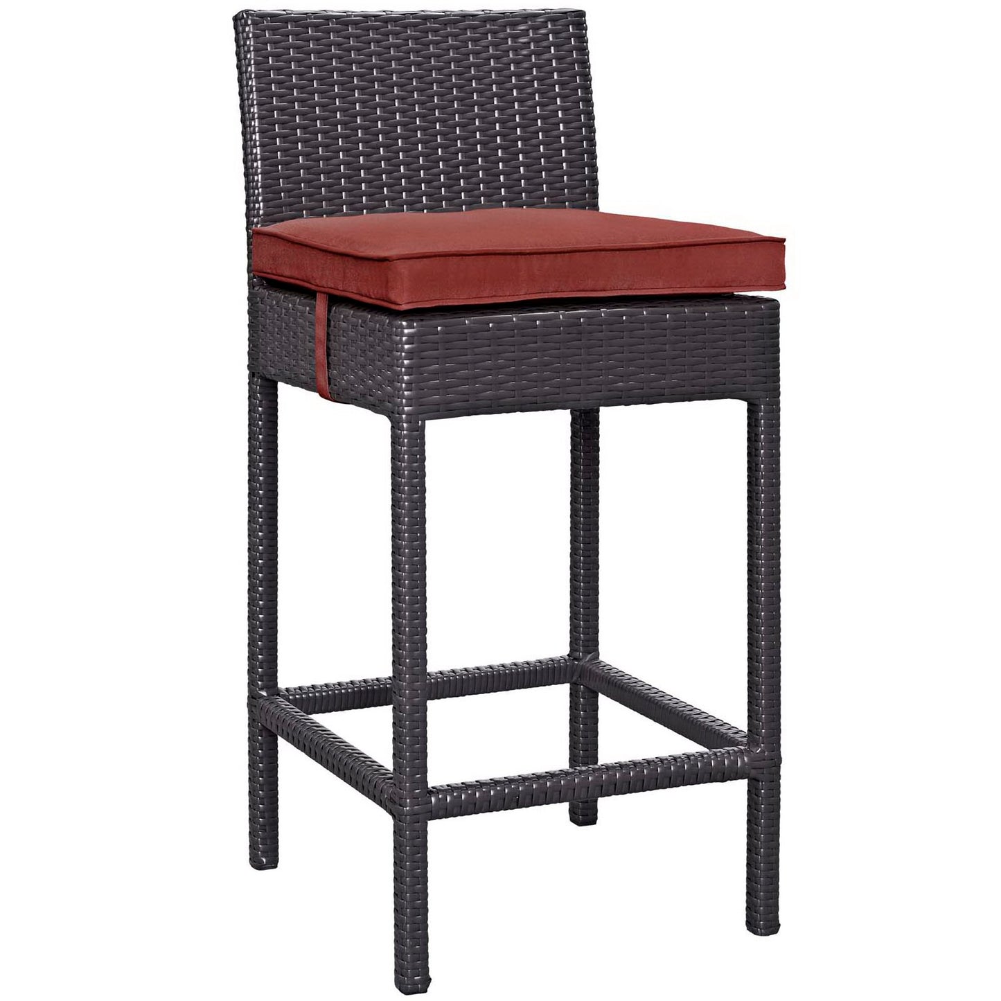 Modway Outlet Convene Outdoor Patio Fabric Bar Stool by Modway  Outdoor Furniture Furniture Espresso Currant - EEI-1006-EXP-CUR