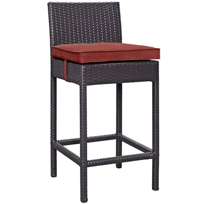 Modway Outlet Convene Outdoor Patio Fabric Bar Stool by Modway  Outdoor Furniture Furniture Espresso Currant - EEI-1006-EXP-CUR