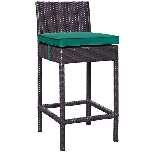 Modway Outlet Convene Outdoor Patio Fabric Bar Stool by Modway  Outdoor Furniture Furniture Espresso Green - EEI-1006-EXP-GRN