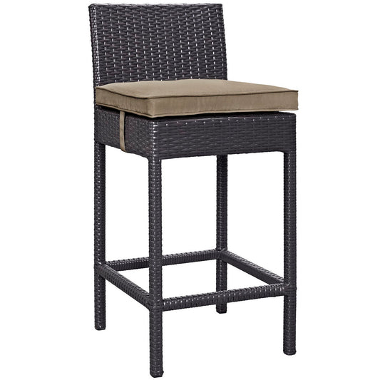 Modway Outlet Convene Outdoor Patio Fabric Bar Stool by Modway  Outdoor Furniture Furniture Espresso Mocha - EEI-1006-EXP-MOC