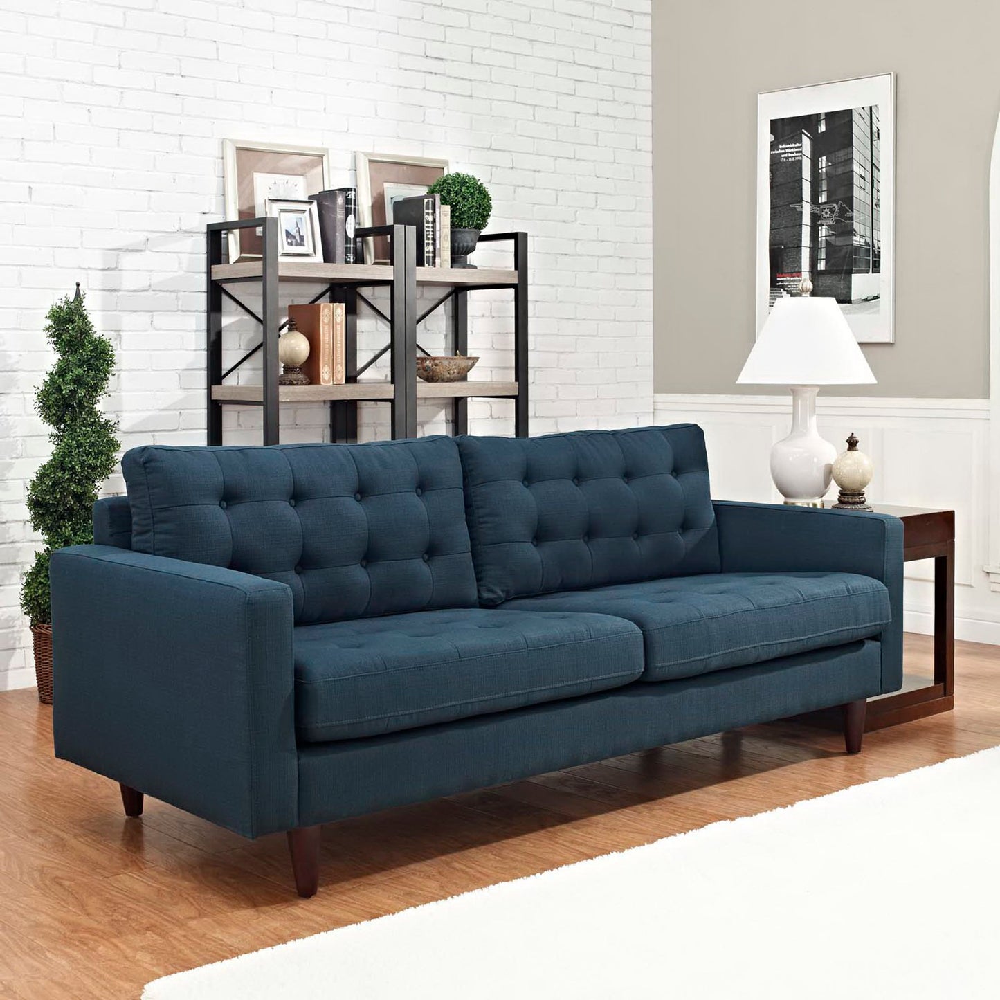 Modway Outlet Empress Upholstered Fabric Sofa by Modway  Living Room Furniture Azure - EEI-1011-AZU