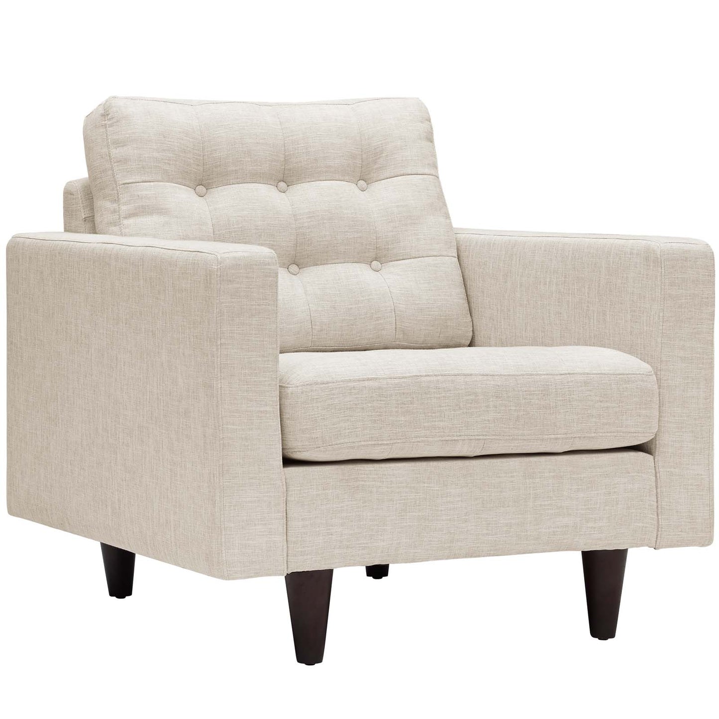 Modway Outlet Empress Upholstered Fabric Armchair by Modway  Living Room Furniture Beige - EEI-1013-BEI