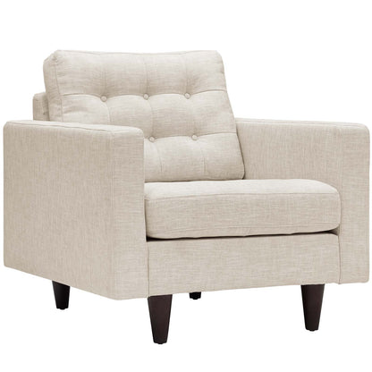 Modway Outlet Empress Upholstered Fabric Armchair by Modway  Living Room Furniture Beige - EEI-1013-BEI