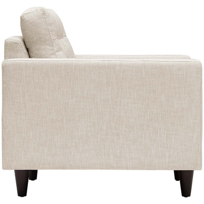 Modway Outlet Empress Upholstered Fabric Armchair by Modway  Living Room Furniture Beige - EEI-1013-BEI