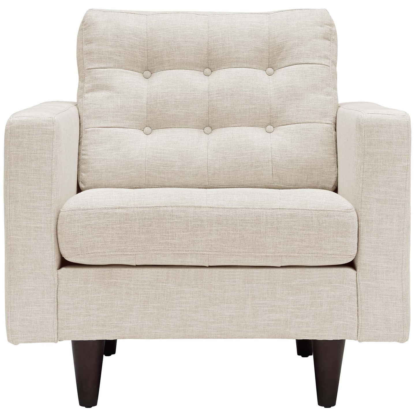 Modway Outlet Empress Upholstered Fabric Armchair by Modway  Living Room Furniture Beige - EEI-1013-BEI