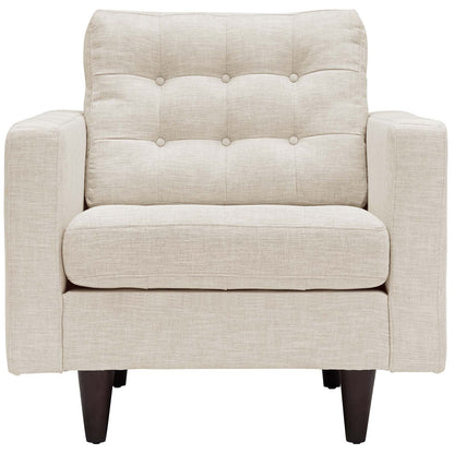 Modway Outlet Empress Upholstered Fabric Armchair by Modway  Living Room Furniture Beige - EEI-1013-BEI