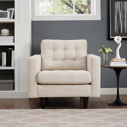 Modway Outlet Empress Upholstered Fabric Armchair by Modway  Living Room Furniture Beige - EEI-1013-BEI