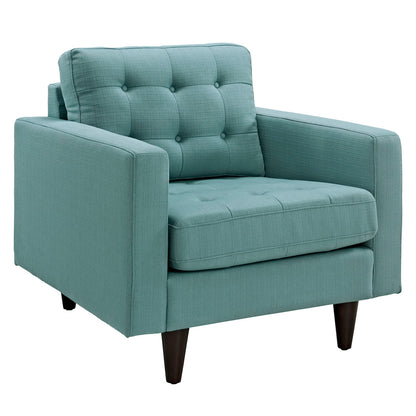 Modway Outlet Empress Upholstered Fabric Armchair by Modway  Living Room Furniture Laguna - EEI-1013-LAG