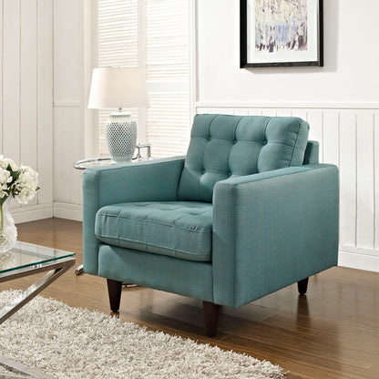 Modway Outlet Empress Upholstered Fabric Armchair by Modway  Living Room Furniture Laguna - EEI-1013-LAG