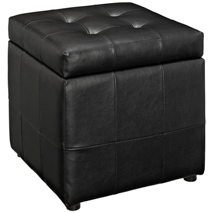 Modway - Volt Storage Upholstered Vinyl Ottoman by Modway  Living Room Sofas and Armchairs Black - EEI-1044-BLK