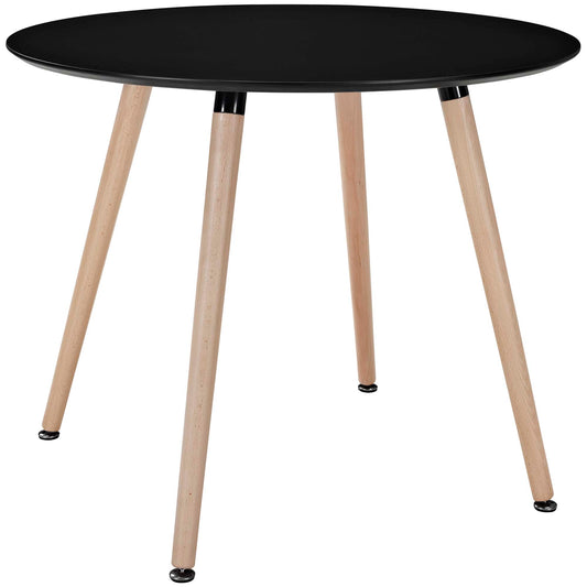 Modway Outlet Track Round Dining Table by Modway  Bar and Dining Furniture Black - EEI-1055-BLK