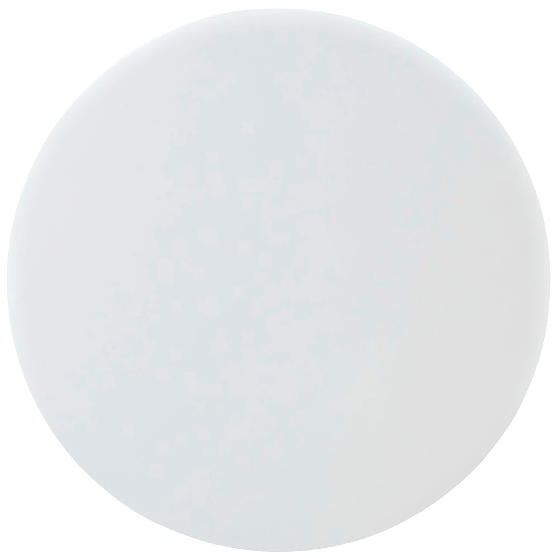 White round disk ceiling light fixture with smooth matte finish, minimalist modern design.