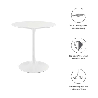 Modway - Lippa 28" Round Wood Dining Table by Modway  Bar and Dining Bar and Dining Tables White - EEI-1115-WHI