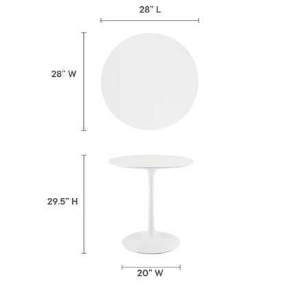 Modway - Lippa 28" Round Wood Dining Table by Modway  Bar and Dining Bar and Dining Tables White - EEI-1115-WHI