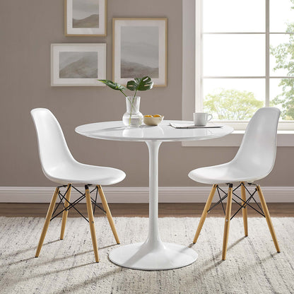 Modway - Lippa 36" Round Wood Dining Table by Modway  Bar and Dining Bar and Dining Tables White - EEI-1116-WHI