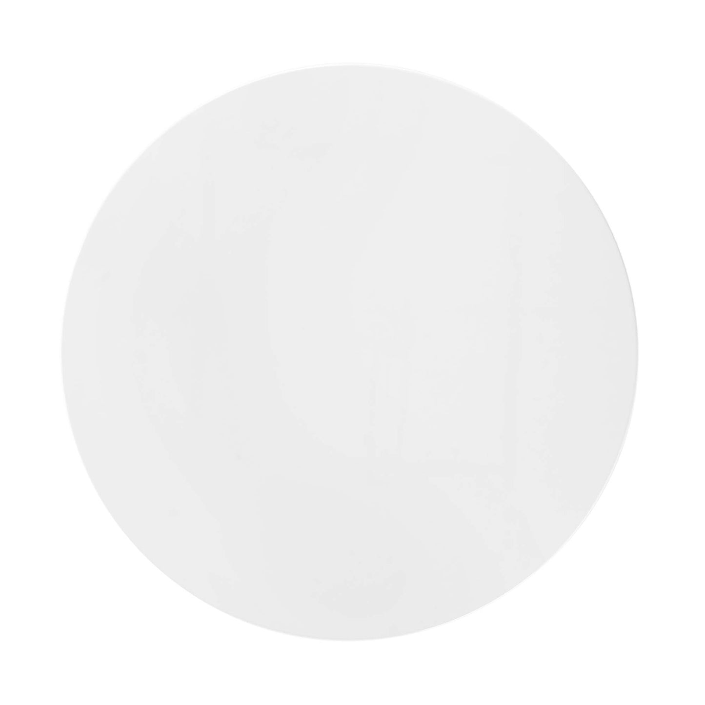 White circular ceramic cabinet knob, smooth minimalist round design.