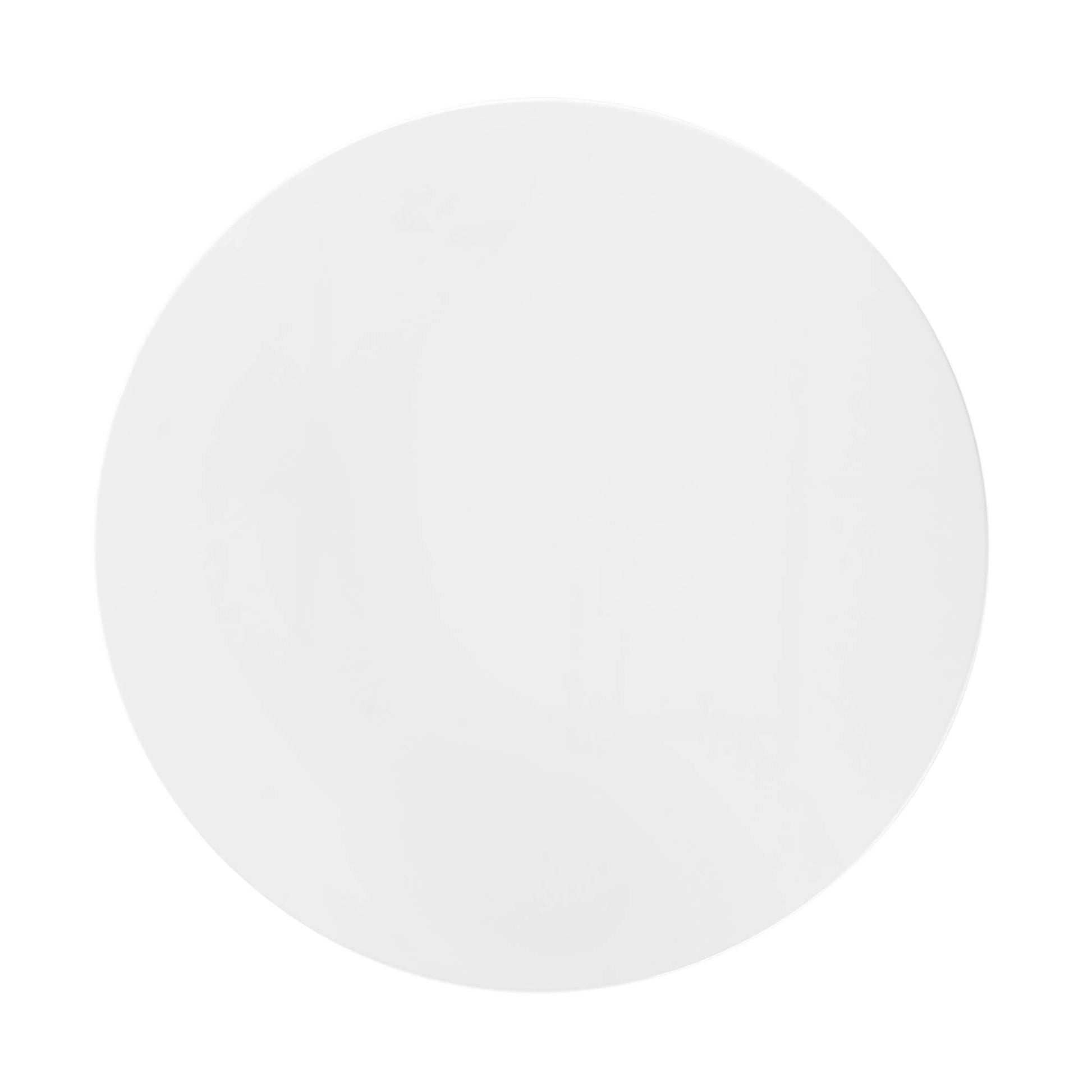 White circular ceramic cabinet knob, smooth minimalist round design.