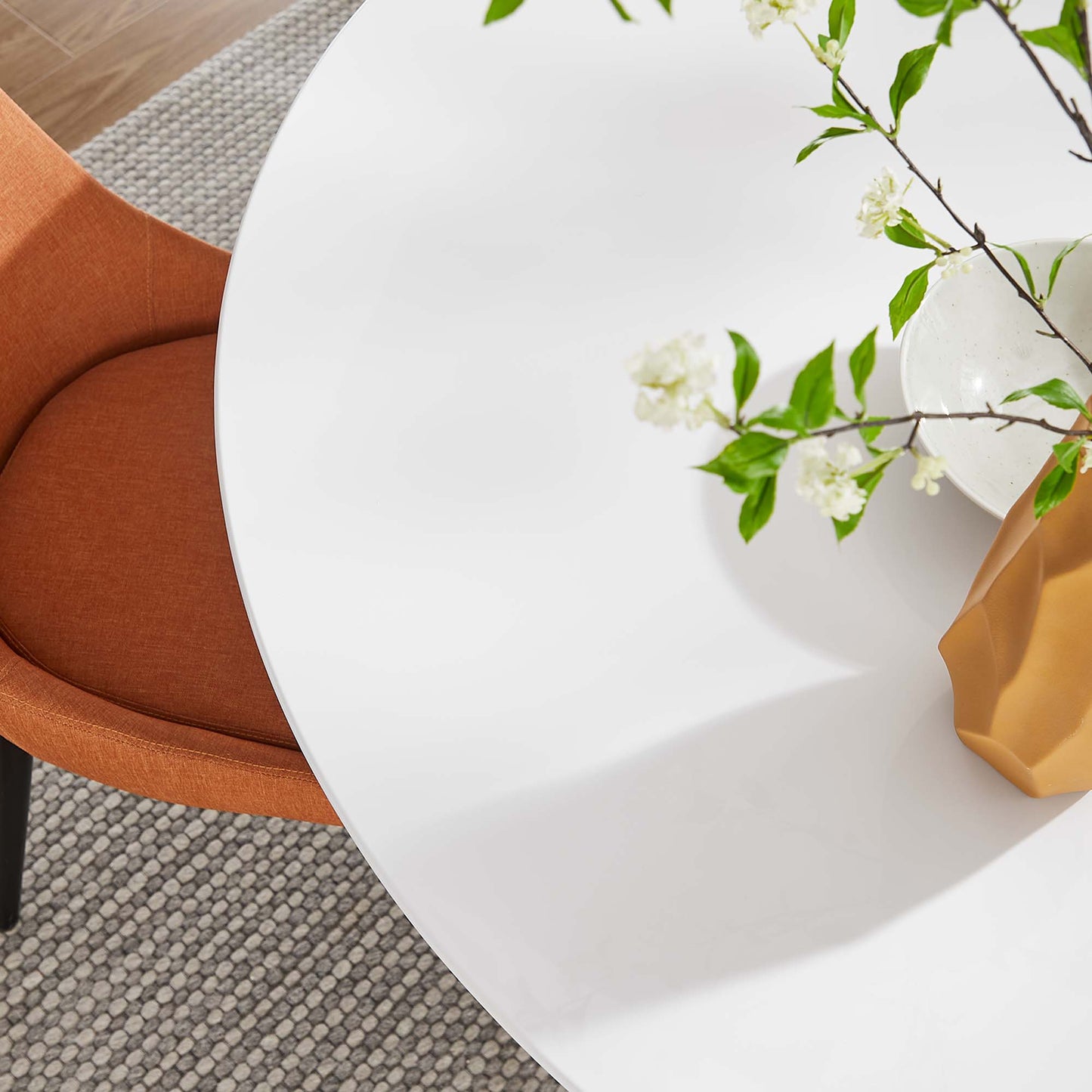 Modway - Lippa 54" Round Wood Dining Table by Modway  Bar and Dining Bar and Dining Tables White - EEI-1119-WHI