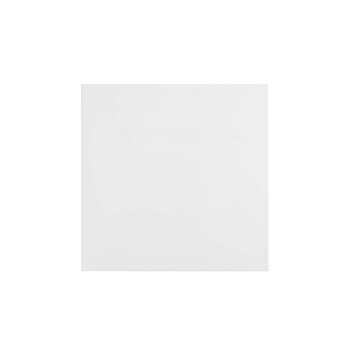 White square ceramic tile with a smooth surface, ideal for walls and backsplashes.