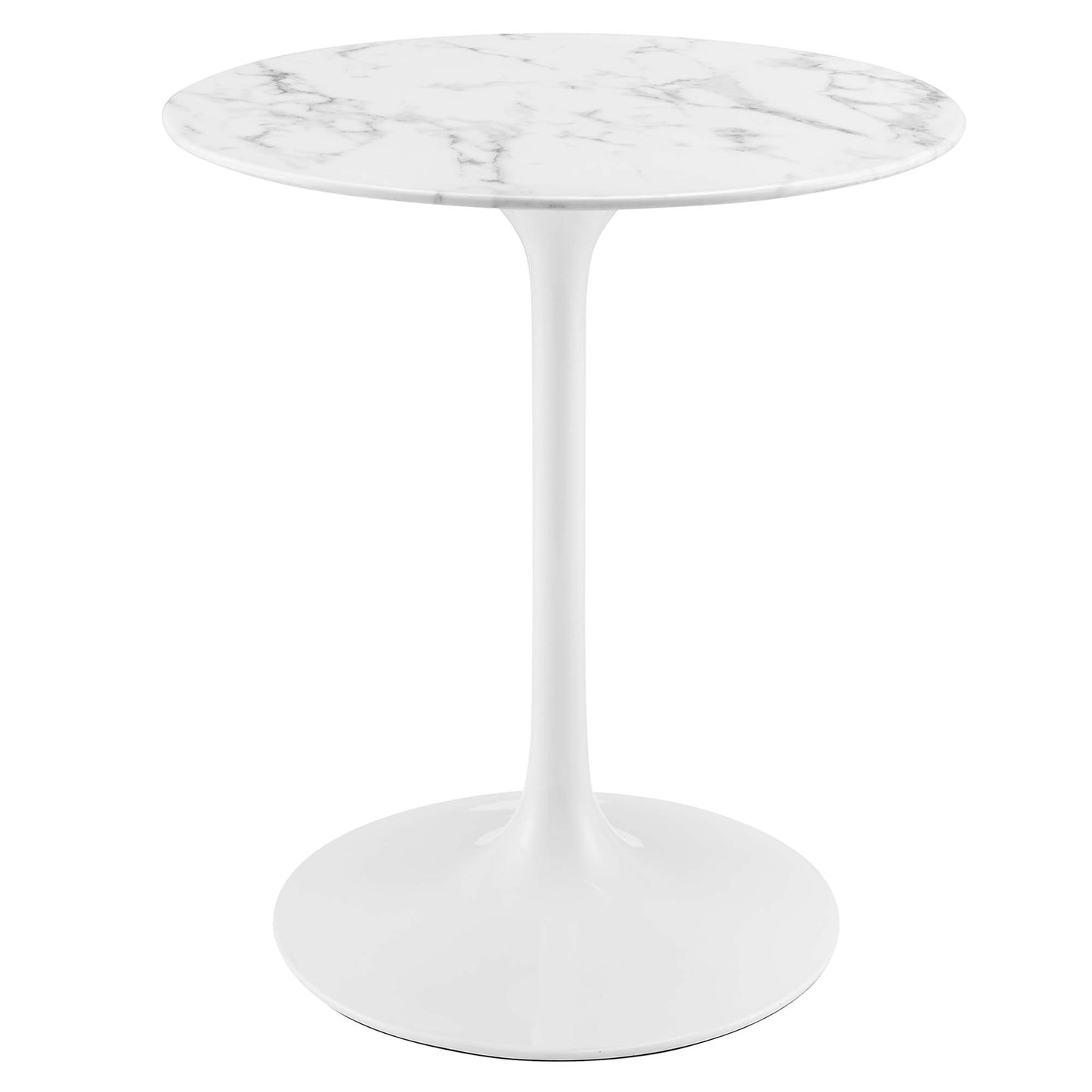 Modway - Lippa 28" Round Faux Marble Dining Table by Modway  Bar and Dining Bar and Dining Tables White - EEI-1128-WHI