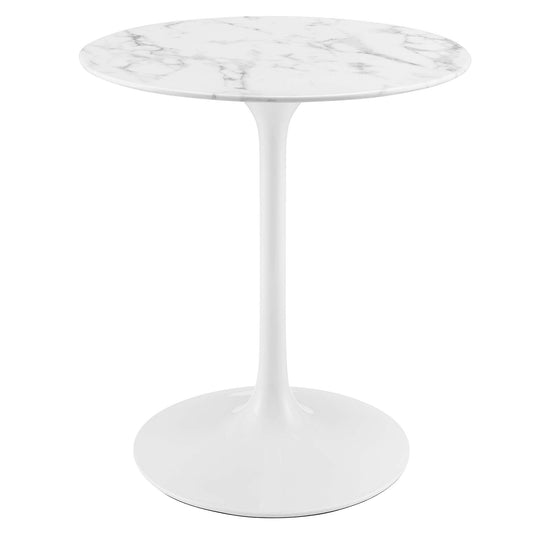 Modway - Lippa 28" Round Faux Marble Dining Table by Modway  Bar and Dining Bar and Dining Tables White - EEI-1128-WHI