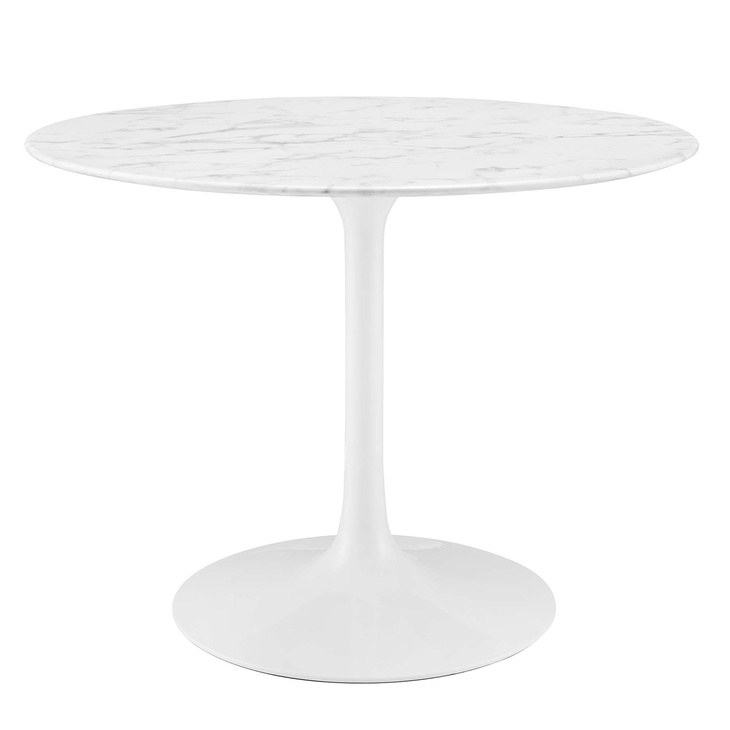 Modway - Lippa 40" Round Faux Marble Dining Table by Modway  Bar and Dining Bar and Dining Tables White - EEI-1130-WHI