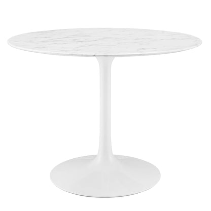 Modway - Lippa 40" Round Faux Marble Dining Table by Modway  Bar and Dining Bar and Dining Tables White - EEI-1130-WHI
