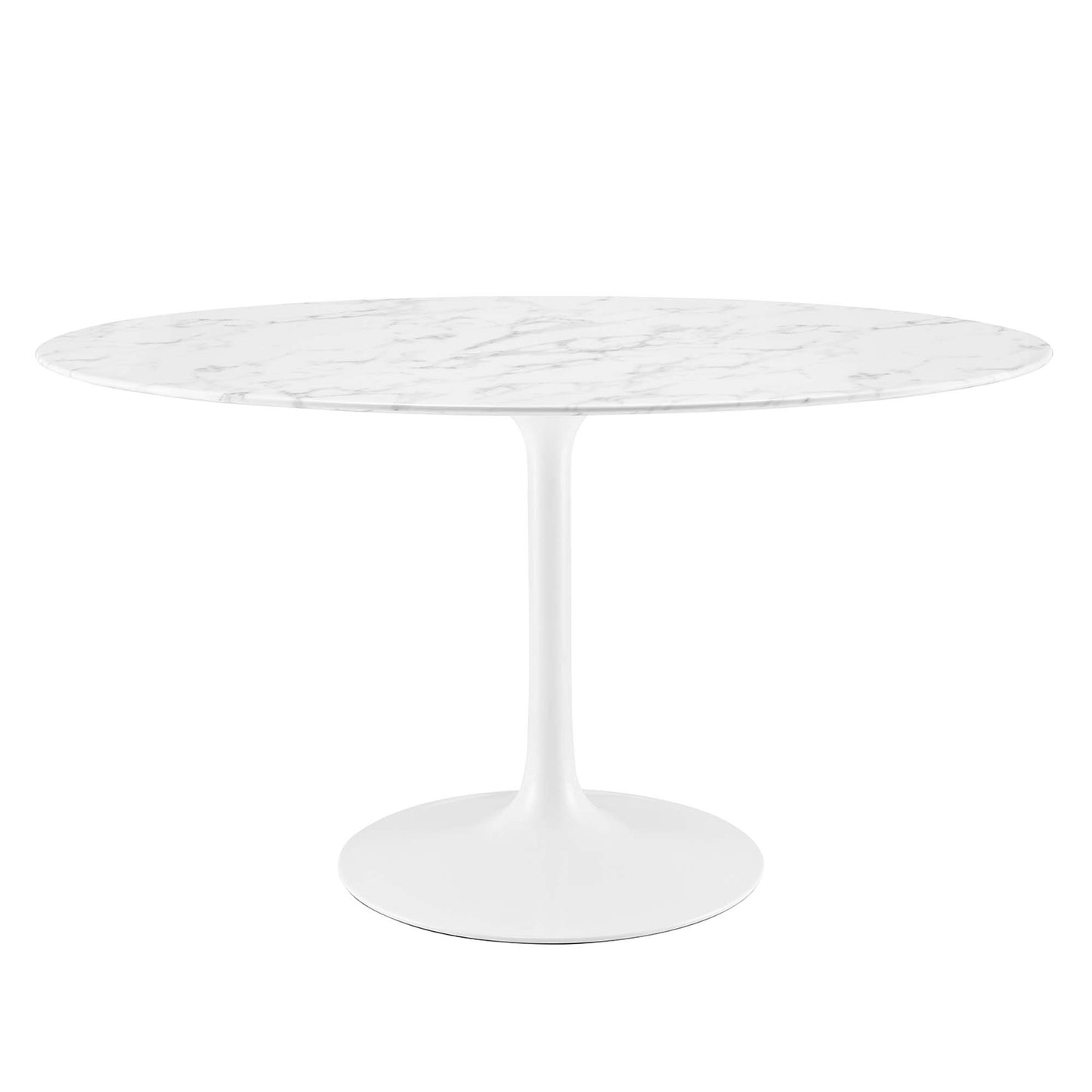 Modway - Lippa 54" Oval Faux Marble Dining Table by Modway  Bar and Dining Bar and Dining Tables White - EEI-1134-WHI