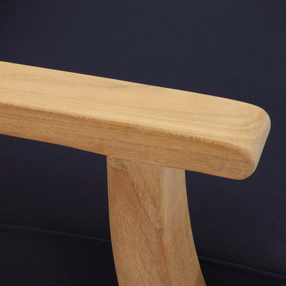 Modway - Marina Outdoor Patio Teak Armchair by Modway  Outdoor Furniture Sofa Sectionals Blue - EEI-1143-NAT-NAV-SET