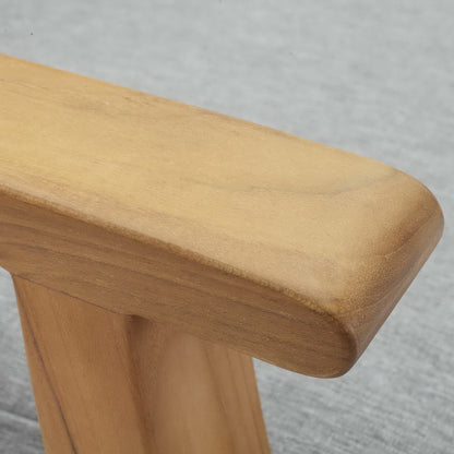 Modway - Marina Outdoor Patio Teak Loveseat by Modway  Outdoor Furniture Sofa Sectionals Gray - EEI-1144-NAT-GRY-SET