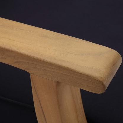 Modway - Marina Outdoor Patio Teak Loveseat by Modway  Outdoor Furniture Sofa Sectionals Blue - EEI-1144-NAT-NAV-SET