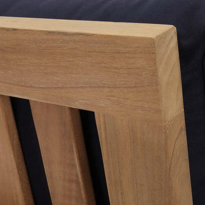 Modway - Marina Outdoor Patio Teak Right-Facing Sofa by Modway  Outdoor Furniture Sofa Sectionals Blue - EEI-1149-NAT-NAV-SET