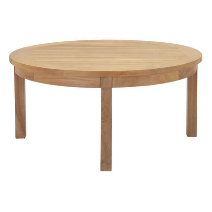 Modway - Marina Outdoor Patio Teak Round Coffee Table by Modway  Outdoor Furniture Bar and Dining Brown - EEI-1153-NAT