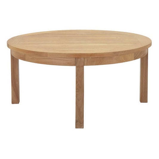 Modway - Marina Outdoor Patio Teak Round Coffee Table by Modway  Outdoor Furniture Bar and Dining Brown - EEI-1153-NAT