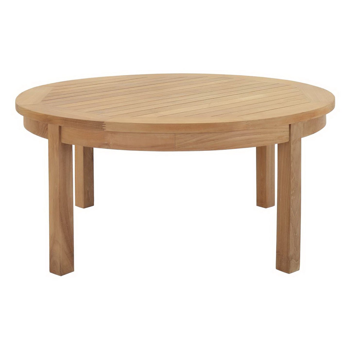 Modway - Marina Outdoor Patio Teak Round Coffee Table by Modway  Outdoor Furniture Bar and Dining Brown - EEI-1153-NAT