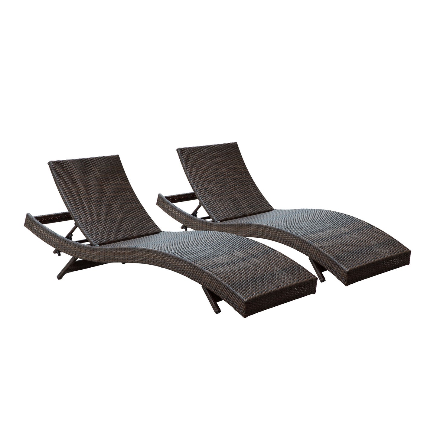 Modway Outlet Peer Outdoor Patio Chaise Set of 2 by Modway  Outdoor Furniture Furniture Brown White - EEI-1172-BRN-WHI