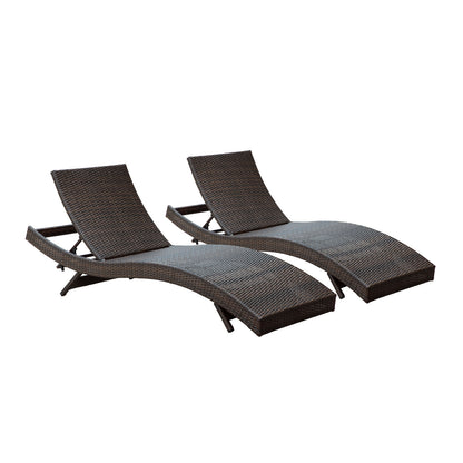 Modway Outlet Peer Outdoor Patio Chaise Set of 2 by Modway  Outdoor Furniture Furniture Brown White - EEI-1172-BRN-WHI