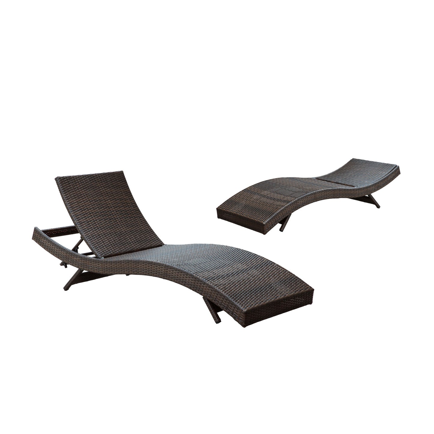 Modway Outlet Peer Outdoor Patio Chaise Set of 2 by Modway  Outdoor Furniture Furniture Brown White - EEI-1172-BRN-WHI