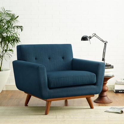Modway - Engage Upholstered Fabric Armchair by Modway  Living Room Sofas and Armchairs Blue - EEI-1178-AZU