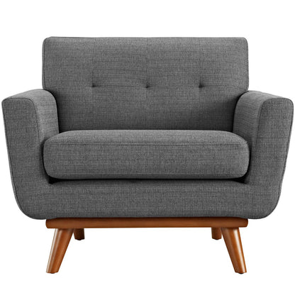 Modway - Engage Upholstered Fabric Armchair by Modway  Living Room Sofas and Armchairs Gray - EEI-1178-DOR