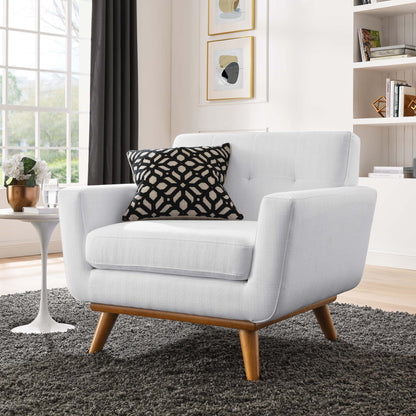 Modway Outlet Engage Upholstered Fabric Armchair by Modway  Living Room Furniture White - EEI-1178-WHI