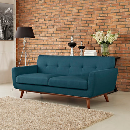 Modway - Engage Upholstered Fabric Loveseat by Modway  Living Room Sofas and Armchairs Blue - EEI-1179-AZU