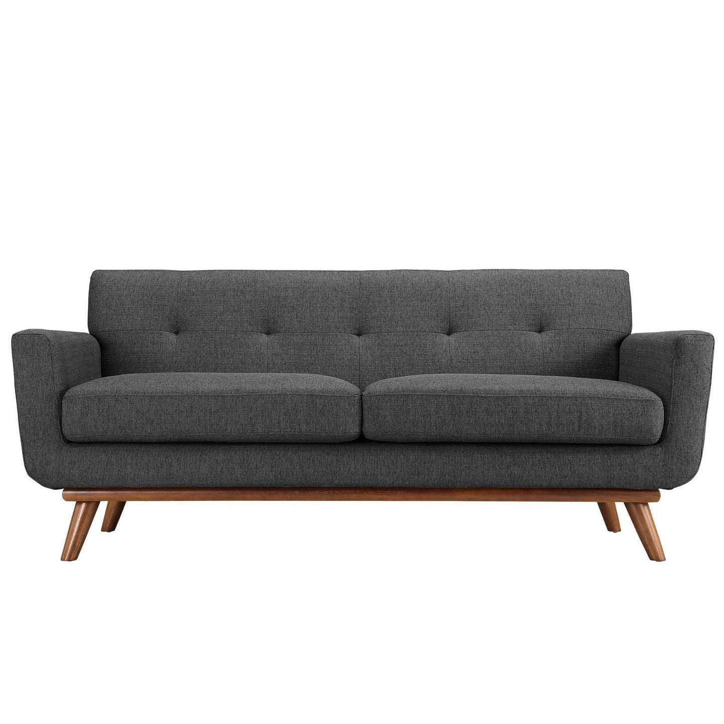 Modway - Engage Upholstered Fabric Loveseat by Modway  Living Room Sofas and Armchairs Gray - EEI-1179-DOR