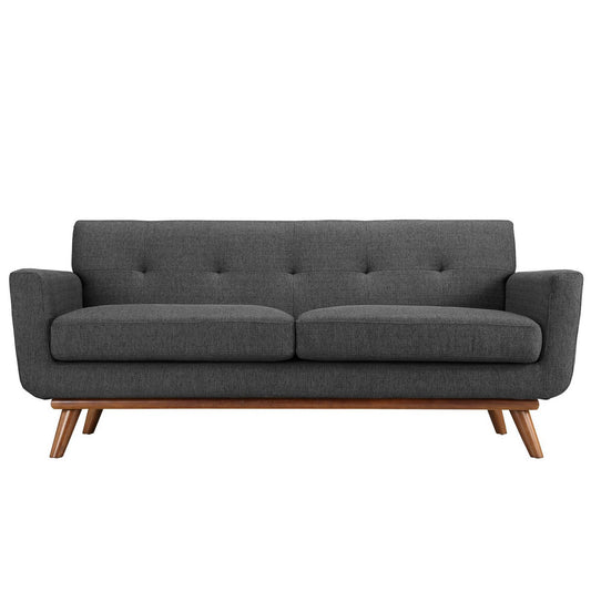 Modway - Engage Upholstered Fabric Loveseat by Modway  Living Room Sofas and Armchairs Gray - EEI-1179-DOR