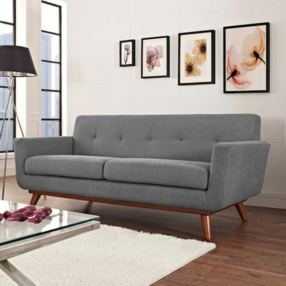 Modway - Engage Upholstered Fabric Loveseat by Modway  Living Room Sofas and Armchairs Gray - EEI-1179-GRY