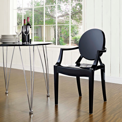 Modway - Casper Dining Armchair by Modway  Bar and Dining Dining Chairs Black - EEI-121-BLK