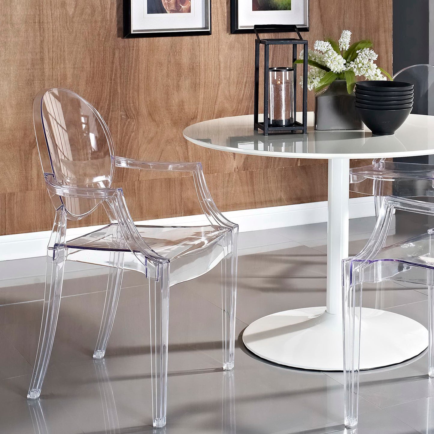 Modway - Casper Dining Armchair by Modway  Bar and Dining Dining Chairs Clear - EEI-121-CLR