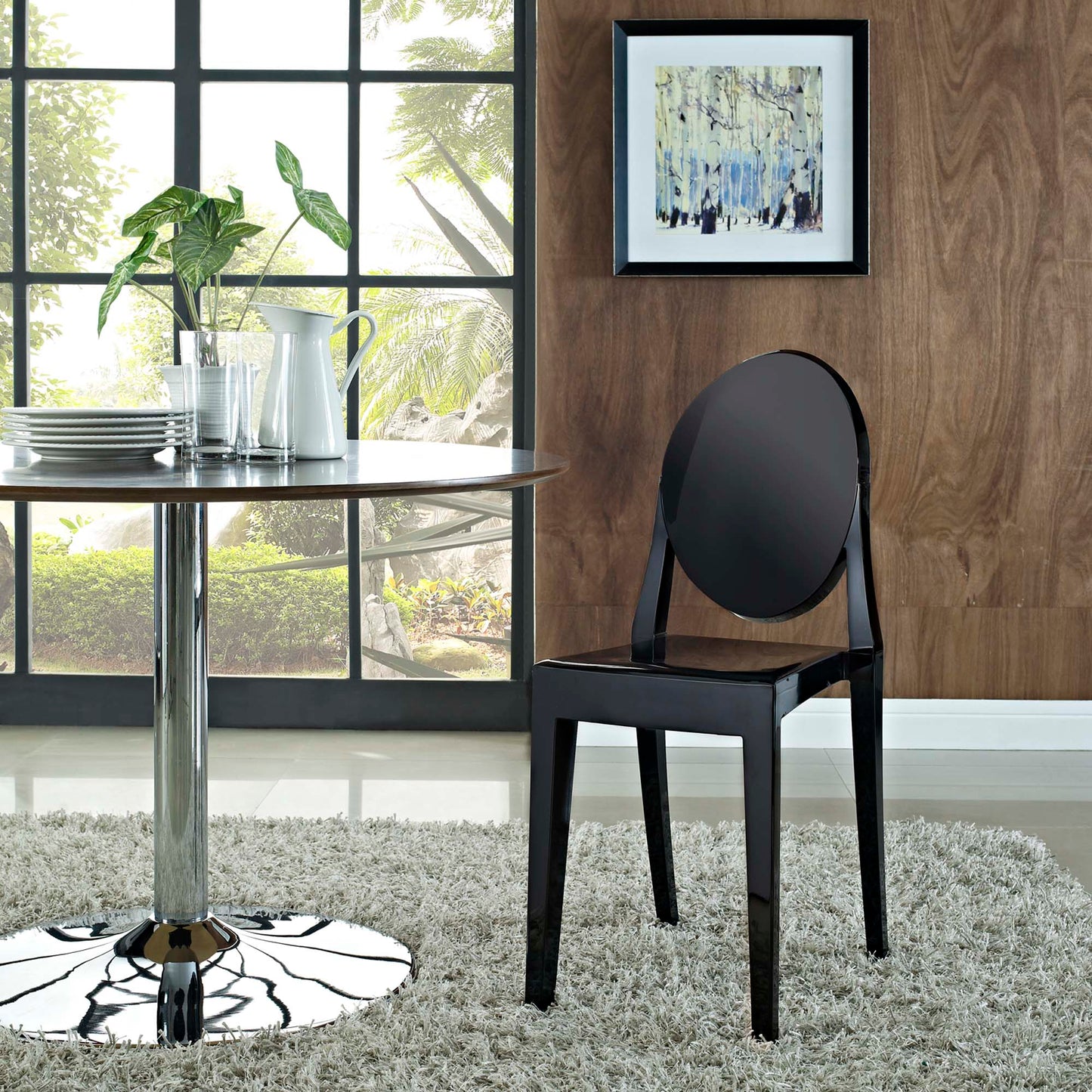 Modway - Casper Dining Side Chair by Modway  Bar and Dining Dining Chairs Black - EEI-122-BLK